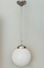 Plafondlamp - Opaline glas - Hanglamp Bauhaus-stijl 1920-'30, Huis en Inrichting, Lampen | Hanglampen, Gebruikt, Bauhaus, Art Deco
