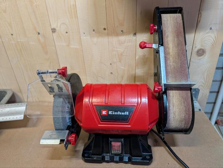 Einhell tafelslijpmachine/bandschuurmachine THUS240 240W 150, Doe-het-zelf en Verbouw, Gereedschap | Slijpmachines, Gebruikt, Werkbankslijpmachine