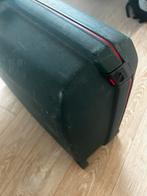 Samsonite Koffer Donkergroen met Rode Bies, Wieltjes, Gebruikt, Hard kunststof, Ophalen of Verzenden