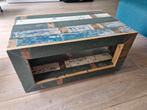 Sloophouten salontafel met opbergvak, Ophalen, Zo goed als nieuw, Minder dan 50 cm