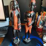 🌍Brocante: Paar afrikaanse beelden hout🏷️€7,95- per stuk, Antiek en Kunst, Ophalen of Verzenden