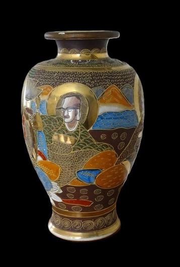 Antieke Vaas Satsuma Kinkozan Taisho Japan Balustervaas beschikbaar voor biedingen