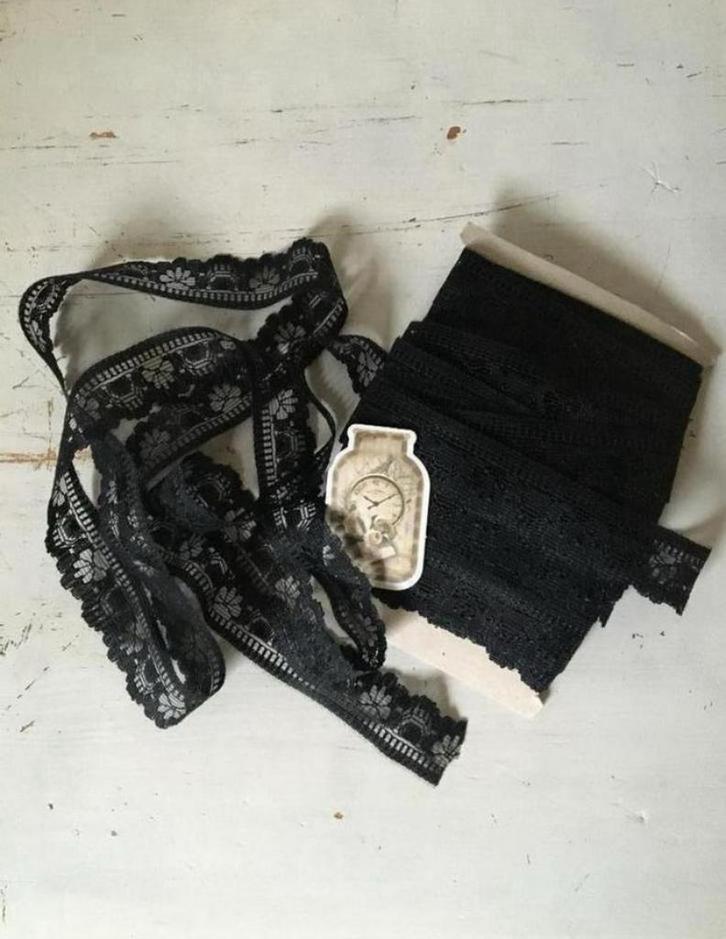 Vintage brocante tule kant 20m, Hobby en Vrije tijd, Naaien en Fournituren, Zo goed als nieuw, Kant, Ophalen of Verzenden