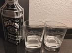 2 Jack Daniels whisky glazen no 7 met bijbehorend blik leeg, Verzamelen, Ophalen of Verzenden, Zo goed als nieuw, Overige typen