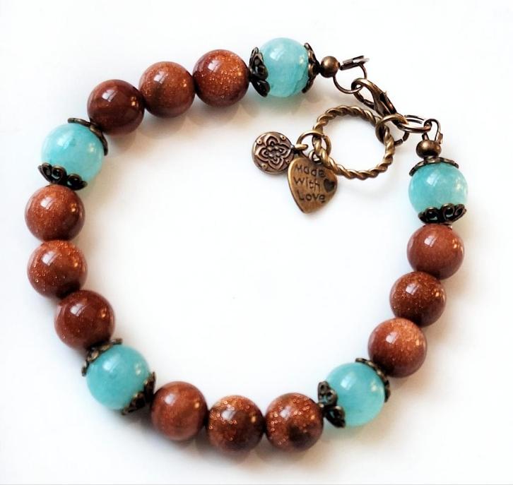Armband van natuursteen, Sieraden, Tassen en Uiterlijk, Edelstenen, Nieuw, Ophalen of Verzenden