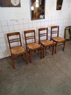 Set vintage stoelen met gevlochten zitting, Ophalen of Verzenden