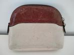 K460 lederen make-up tas met kunstlederen voering, Gebruikt, -, Beige, -