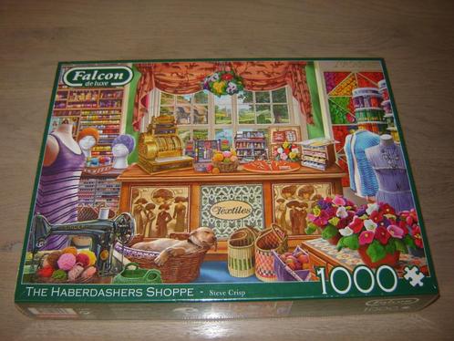 Puzzel Falcon NIEUW THE HABERDASHERS SHOPPE 1000 st., Hobby en Vrije tijd, Denksport en Puzzels, Nieuw, Legpuzzel, 500 t/m 1500 stukjes
