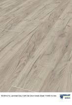 49,80m2 XL Laminaat Grey Craft Oak 24cm bred 20pak = €495, Huis en Inrichting, Stoffering | Vloerbedekking, Nieuw, 75 m² of meer