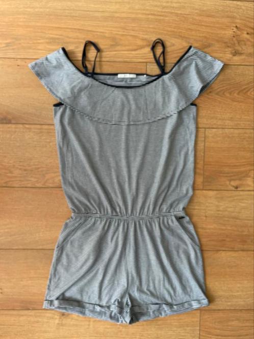 EDC by Esprit donkerblauw met wit gestreepte playsuit maat S, Kleding | Dames, Jumpsuits, Gedragen, Maat 36 (S), Blauw, Ophalen of Verzenden