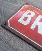 Om 1920 - 1930 Emaille Bord Schild BRANDWEER, Antiek en Kunst, Antiek | Emaille, Ophalen of Verzenden
