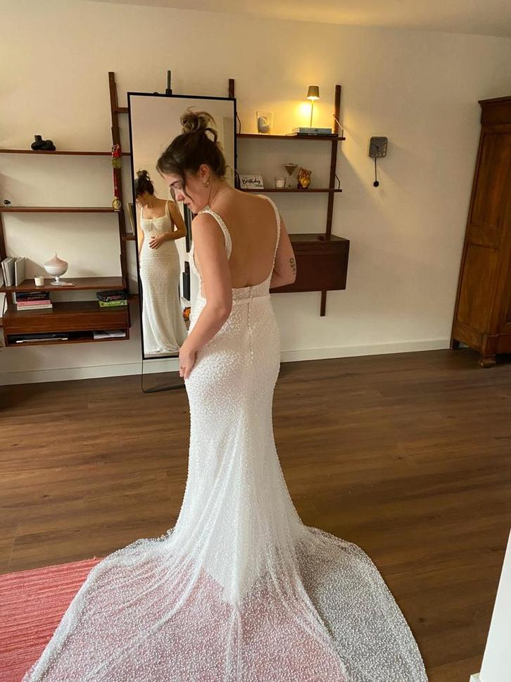 Sample sale trouwjurk Made with love - Freddie, Kleding | Dames, Trouwkleding en Trouwaccessoires, Nieuw, Trouwjurk, Wit, Ophalen of Verzenden