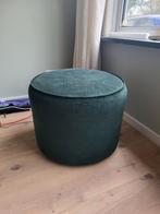 Donkergroene Poef, Ophalen of Verzenden, Zo goed als nieuw, Stof, 50 tot 75 cm