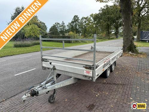 Hapert tandemasser plateauwagen 2.7T 405x180cm 2.250,- excl., Auto diversen, Aanhangers en Bagagewagens, Gebruikt