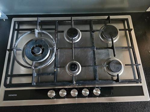 Mooie Siemens 5 pits (wok) gasplaat, Witgoed en Apparatuur, Fornuizen, Gebruikt, Inbouw, Gas, 5 kookzones of meer, Minder dan 85 cm