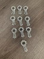 Partij 10 stuks broches strass, Sieraden, Tassen en Uiterlijk, Broches, Ophalen of Verzenden, Zo goed als nieuw, Zilver, Overige materialen