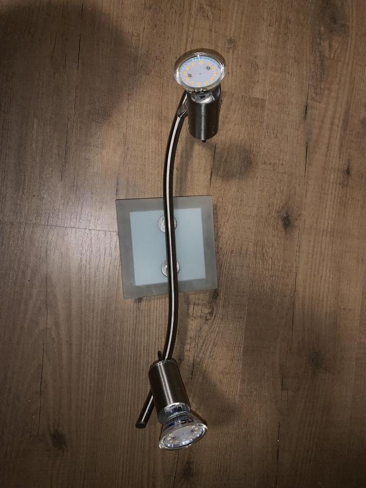 Moderne dubbele LED spotlamp – Plafondlamp met stijl, Huis en Inrichting, Lampen | Plafondlampen, Glas, Ophalen of Verzenden