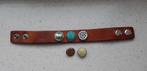 Noosa Amsterdam armband maat M met 5 chunks, Ophalen of Verzenden, Gebruikt, Bruin, Leer