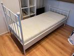 Wit metalen bed - Eenpersoons, Ophalen, 90 cm, Eenpersoons, Wit