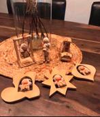 💝 Vintage set kerst ornamenten hout poppetjes 70’s - ‘80s, Diversen, Kerst, Ophalen of Verzenden, Zo goed als nieuw