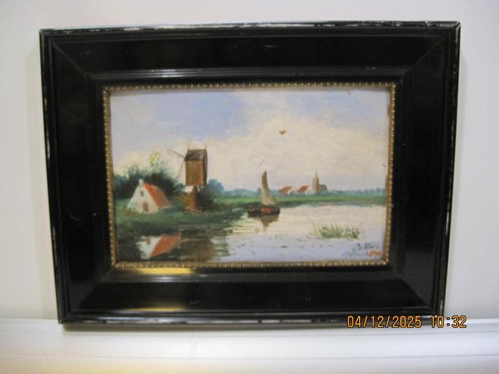 schilderij 39,5/30 cm antiek (365), Antiek en Kunst, Kunst | Schilderijen | Klassiek, Ophalen of Verzenden