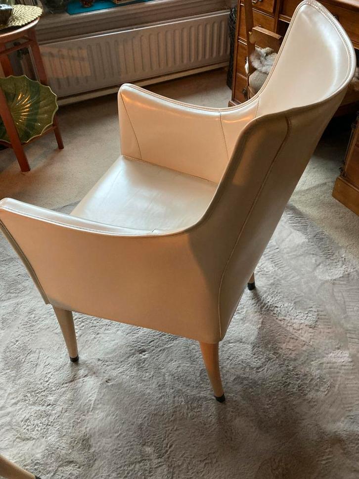 Giorgetti Fauteuil - Stijlvol en Comfortabel, Huis en Inrichting, Stoelen, Zo goed als nieuw, Eén, Leer, Wit, Ophalen