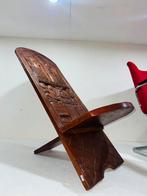 Vintage Afrikaanse houtsnijwerk stoel, Ophalen of Verzenden