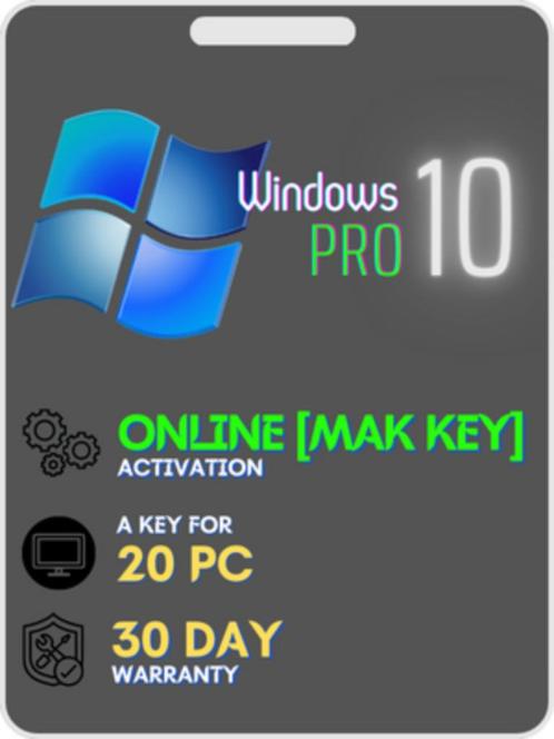 Windows 10 Pro (20PC), Computers en Software, Besturingssoftware, Nieuw, Windows, Ophalen of Verzenden
