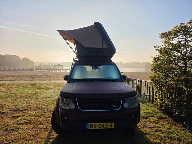 Landrover Discovery 4 SDV6 XXV SE Rood +allesdrager +daktent, Auto's, Land Rover, Particulier, 360° camera, 4x4, ABS, Achteruitrijcamera