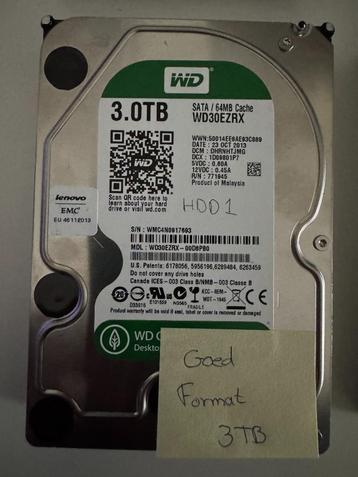 WD Green 3 TB Harddisk 3,5"  beschikbaar voor biedingen