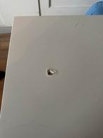 Wit bureau met 2 lades en stoel., Huis en Inrichting, Ophalen, Gebruikt, Bureau