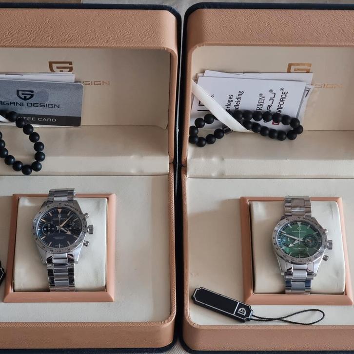 Pagani Design 1766 Homage Heren Groen en/of Zwart., Sieraden, Tassen en Uiterlijk, Horloges | Heren, Nieuw, Polshorloge, Overige merken