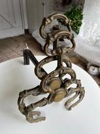 Koper openhaard stel zware uitvoering, Ophalen of Verzenden, Zo goed als nieuw, Vrijstaande haard, Houthaard