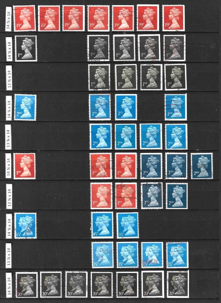 Engeland - Machin., Postzegels en Munten, Postzegels | Europa | UK, Gestempeld, Verzenden