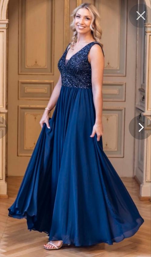 Heykyl blauwe GALAJURK MAAT 42, Kleding | Dames, Gelegenheidskleding, Zo goed als nieuw, Galajurk, Maat 42/44 (L), Blauw, Verzenden