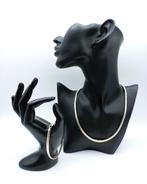 Zilveren omega ketting + armband, 4 mm, 19 / 42 cm, Info@zilverwebsite.nl, Ophalen of Verzenden, Zo goed als nieuw, Zilverwebsite.nl