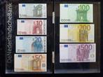 Eurobiljetten in plexiglas 885 Euro UNC, Postzegels en Munten, Bankbiljetten | Europa | Eurobiljetten, Ophalen of Verzenden, 500 euro