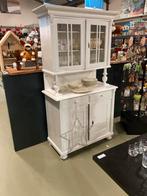 Witte buffetkast met glazen deuren, Huis en Inrichting, Kasten | Overige, Gebruikt, W, Ophalen of Verzenden, W