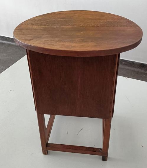 vintage tafeltje met vak naaitafel bijzettafel art deco, Antiek en Kunst, Antiek | Meubels | Tafels, Ophalen of Verzenden