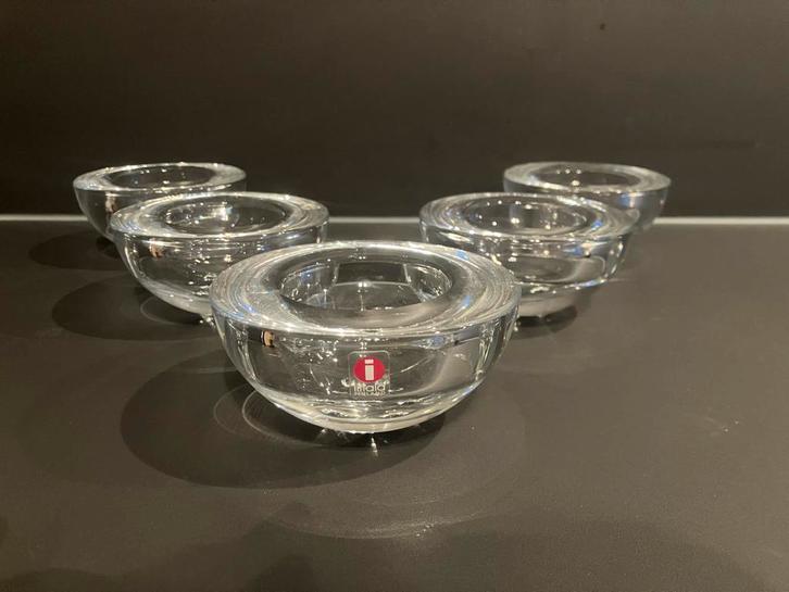 5 Iittala Balo Kandelaars/Votives - Transparant, Antiek en Kunst, Antiek | Glas en Kristal, Ophalen of Verzenden