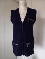 Blauw Lang Gilet met Rits, Kleding | Dames, Ophalen of Verzenden, Zo goed als nieuw, Maat 36 (S), Blauw