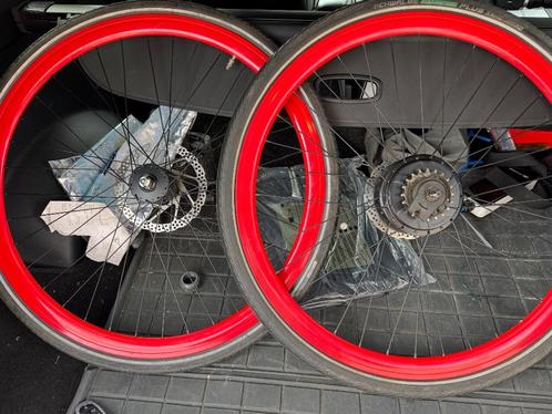 Piaggio Wi-Bike velgen ROOD traploos Nuvince naafversnelling, Fietsen en Brommers, Fietsonderdelen, Gebruikt, Algemeen, Wiel, Ophalen