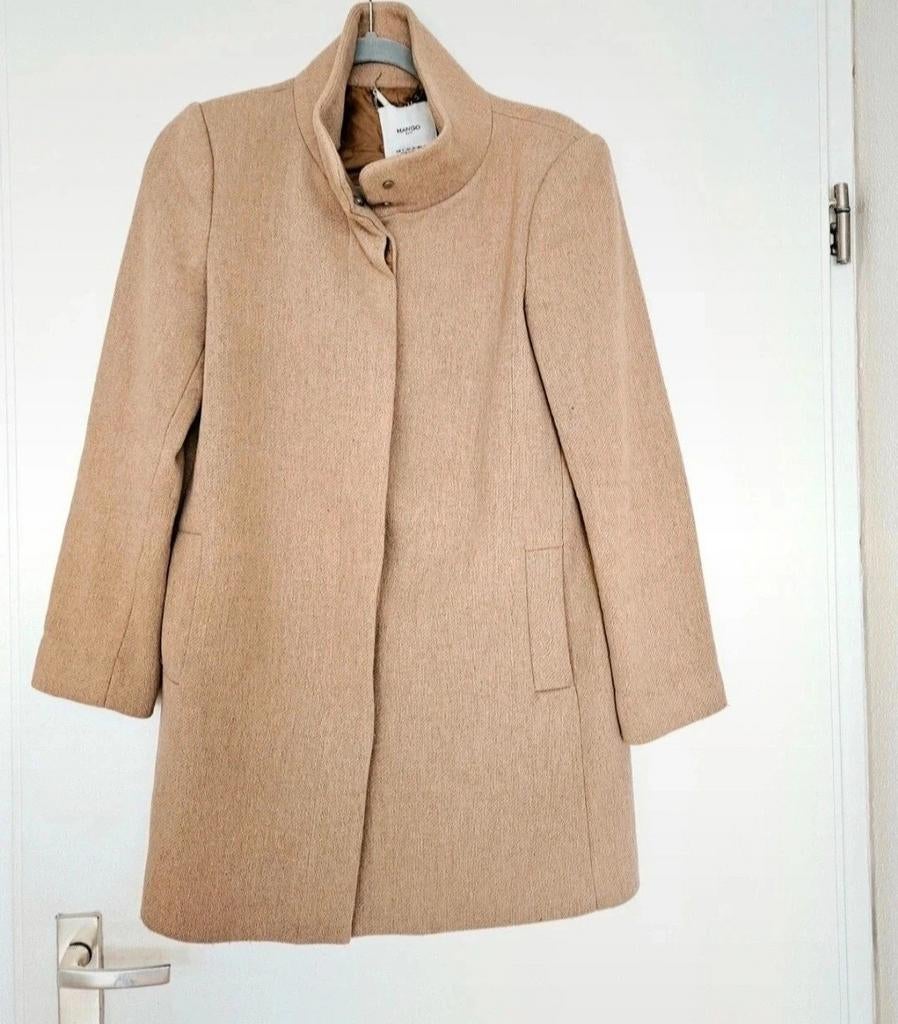 Mantel Mango, Kleding | Dames, Mango, Beige, Ophalen of Verzenden, Zo goed als nieuw