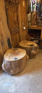 Diverse boomstamtafels  Eikenhout, Ophalen, Eikenhout, Zo goed als nieuw, Minder dan 50 cm