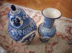 Delfts Blauw Vaas met Deksel en Japanse Vaas, Ophalen of Verzenden