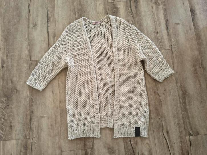 Prachtig gebreid ecru vest van Sophia, maat S. Gehaakt vest., Kleding | Dames, Truien en Vesten, Zo goed als nieuw, Maat 36 (S)