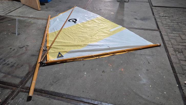 Optimist zeilen, zwaard, roer, afdekzeil +losse onderdelen, Watersport en Boten, Zeilen en Zeiltoebehoren, Gebruikt, Grootzeil