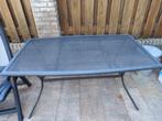 Metalen tuintafel, Tuin en Terras, Tuintafels, Ophalen, Gebruikt, Rechthoekig, Metaal