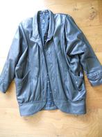 vintage zwart leren jas maat S, Zwart, Jasje, Gedragen, Ophalen