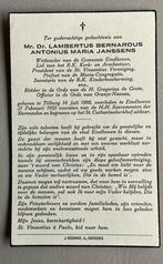 Bidprentje Lambertus Bernardus Antonius Maria Janssen, Ophalen of Verzenden, Bidprentje